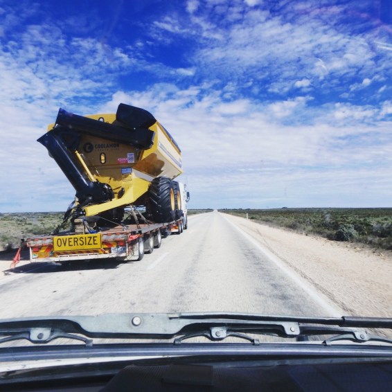 Roadtrain overtake, Nullarbor crossing, Western Austrlalia