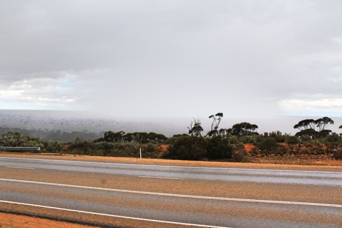 Nullarbor rain storm, Western Australia