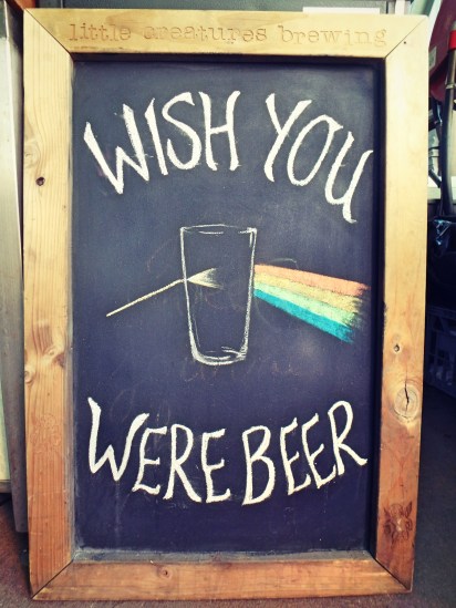 Beer sign, Little Creatures Brewery, Fremantle Western Australia