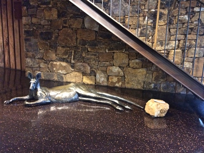 Kangaroo sculpture, Vasse Felix, Margaret River Western Australia