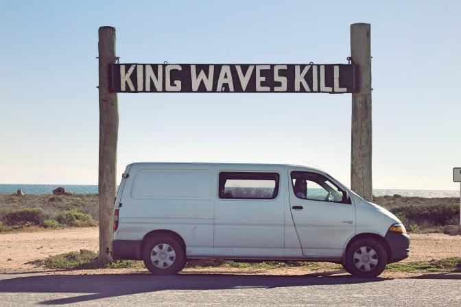 King waves kill sign Quobba Western Australia