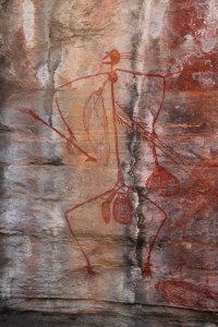 Rock art figure at Nourlangie, Kakadu National Park, Northern Territory