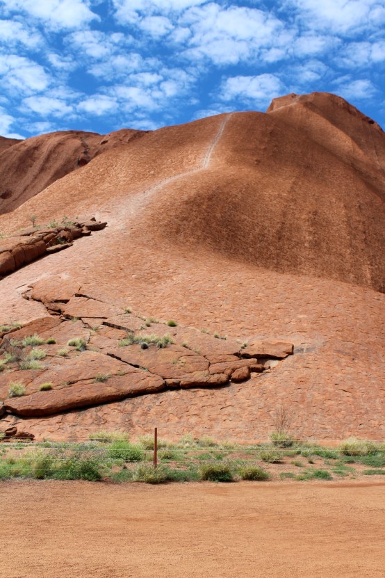 Summit trail line on Uluru Northern Territory