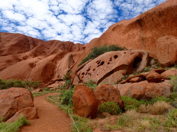 Uluru with boulders Northern Territory