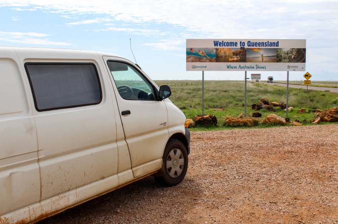 Welcome to Queensland roadsign