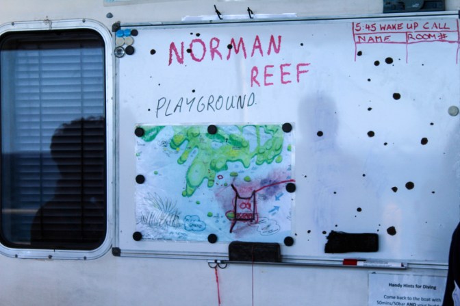 Dive map, Ocean Quest, Great Barrier Reef, Queensland