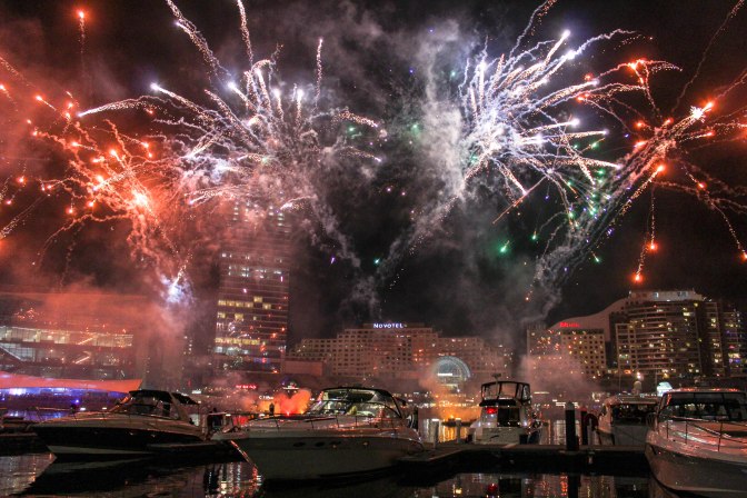 Darling Harbour fireworks, Sydney, New South Wales, Australia