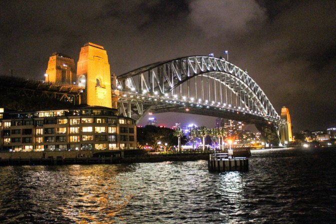 Sydney Harbour Bridge at night, New South Wales, Australia