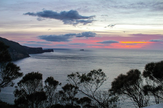Munro bite sunrise, Three Capes Track, Tasmania, Australia