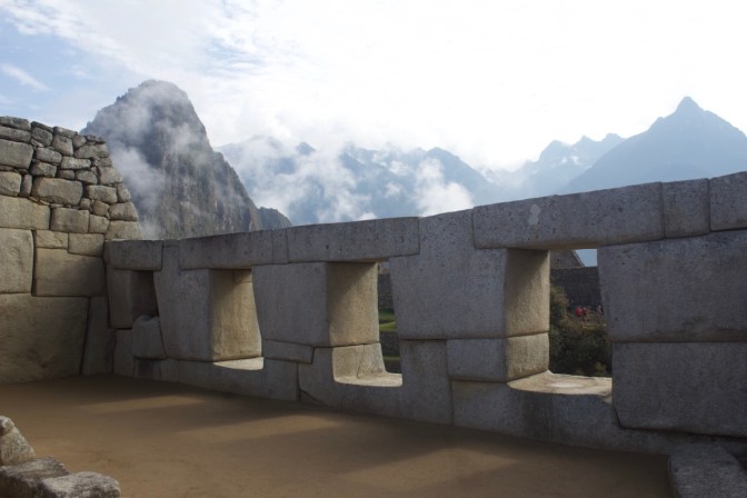 Ancient Incan walls, Machu Picchu, Peru